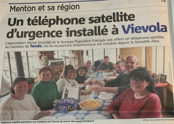 Op&eacute; "Reconstruire les vall&eacute;es du 06", apr&egrave;s temp&eacute;te Alex. Un t&eacute;l&eacute;phone pour les habitants du hameau isol&eacute; de Vievola - Roya
